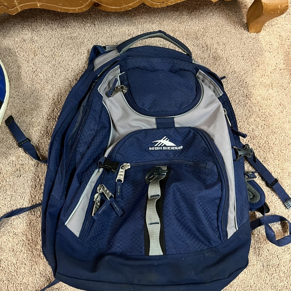 High Sierra blue backpack